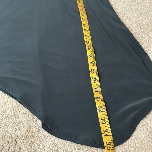 Sympli Women Sz 12 True T 3/4 Sleeve Hi-Low Jersey Swing Tunic Top Green Stretch - Picture 5 of 6